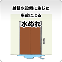 給排水設備に生じた事故による水ぬれ